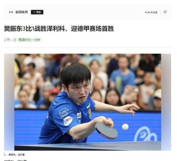 倪夏莲点评樊振东德甲联赛,不提球技却一语中的,句句戳球迷心窝